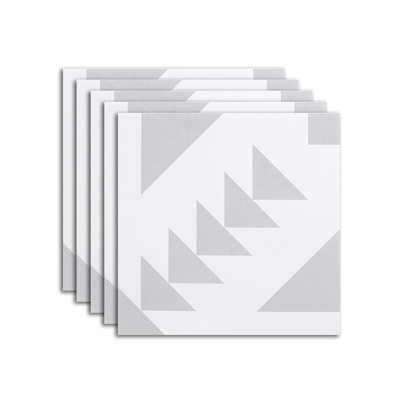 Ceramic Floor and Wall Tile Modern Patterned Singular Tile with Slip Resistant Gray-White 12" x 12" Clearhalo 'Floor Tiles & Wall Tiles' 'floor_tiles_wall_tiles' 'Flooring 'Home Improvement' 'home_improvement' 'home_improvement_floor_tiles_wall_tiles' Walls and Ceiling' 7364820