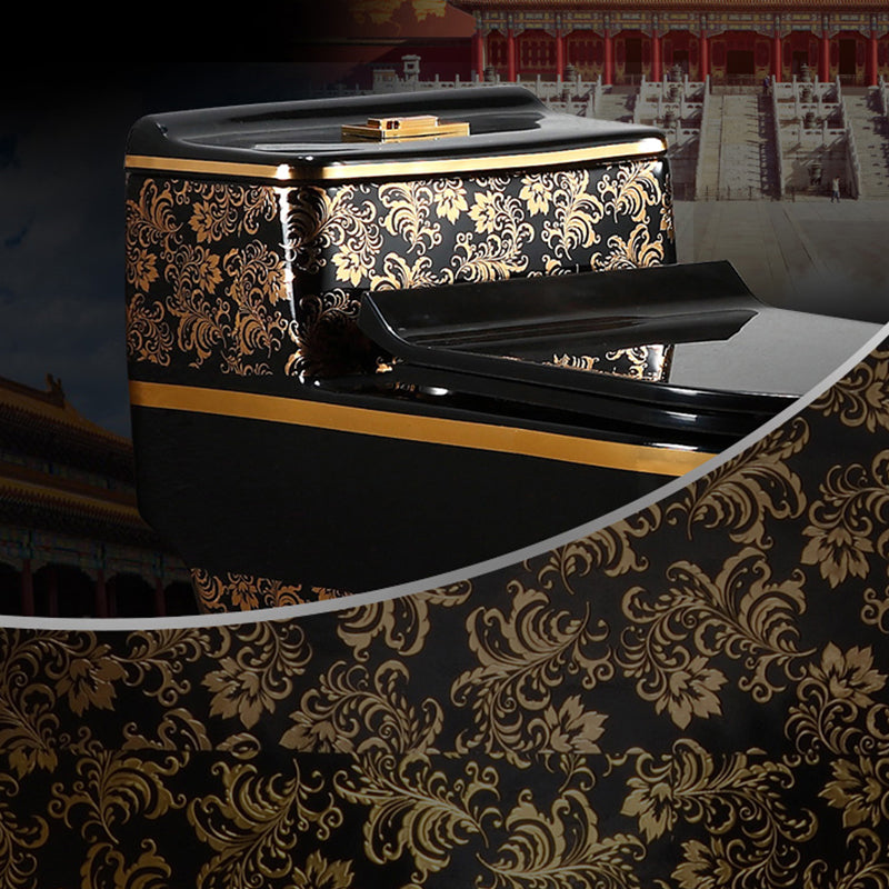 Traditional Floor Mounted Toilet All In One Porcelain Siphon Jet Flush Toilet Clearhalo 'Bathroom Remodel & Bathroom Fixtures' 'Home Improvement' 'home_improvement' 'home_improvement_toilets' 'Toilets & Bidets' 'Toilets' 7365239