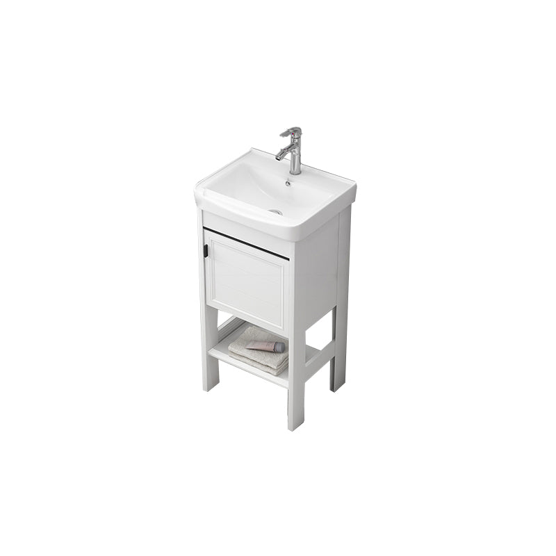Freestanding Bathroom Sink Vanity Glam Single-Sink Bathroom Vanity Vanity & Faucet 17"L x 14"W x 33"H Clearhalo 'Bathroom Remodel & Bathroom Fixtures' 'Bathroom Vanities' 'bathroom_vanities' 'Home Improvement' 'home_improvement' 'home_improvement_bathroom_vanities' 7365329