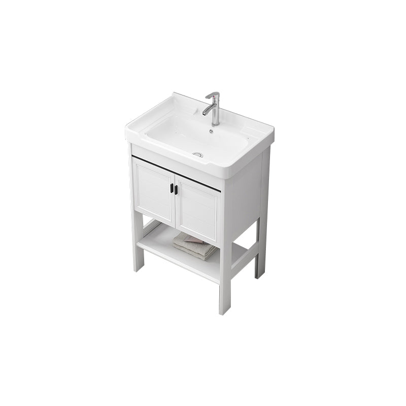 Freestanding Bathroom Sink Vanity Glam Single-Sink Bathroom Vanity Vanity & Faucet 24"L x 16"W x 33"H Clearhalo 'Bathroom Remodel & Bathroom Fixtures' 'Bathroom Vanities' 'bathroom_vanities' 'Home Improvement' 'home_improvement' 'home_improvement_bathroom_vanities' 7365331