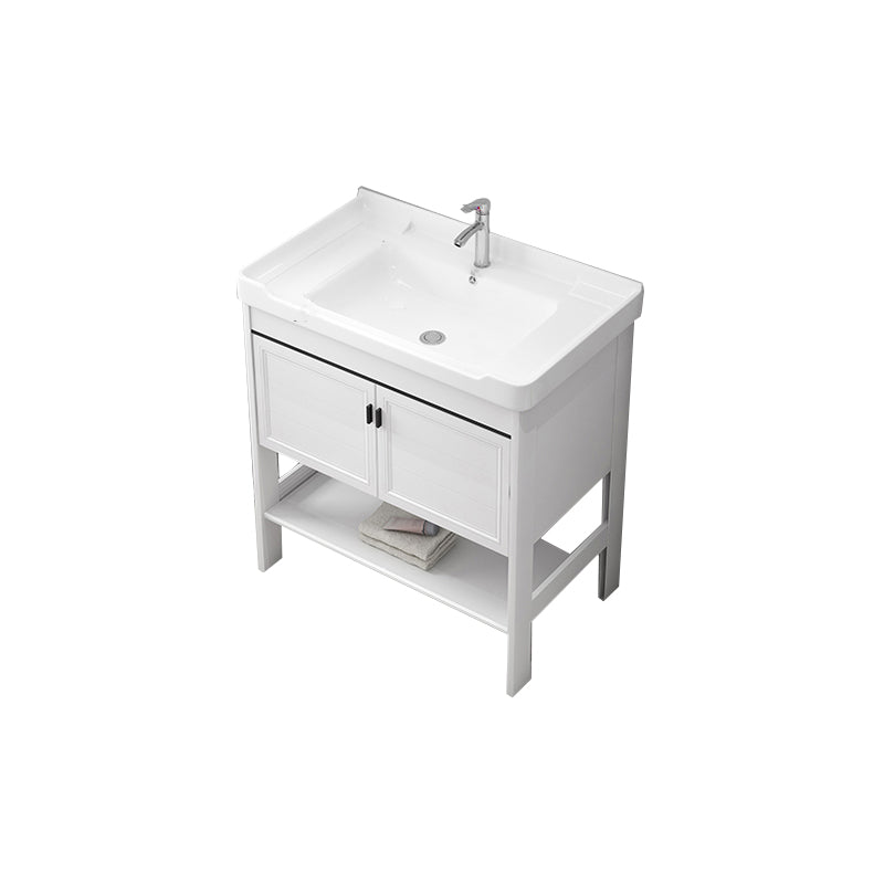 Freestanding Bathroom Sink Vanity Glam Single-Sink Bathroom Vanity Vanity & Faucet Clearhalo 'Bathroom Remodel & Bathroom Fixtures' 'Bathroom Vanities' 'bathroom_vanities' 'Home Improvement' 'home_improvement' 'home_improvement_bathroom_vanities' 7365332