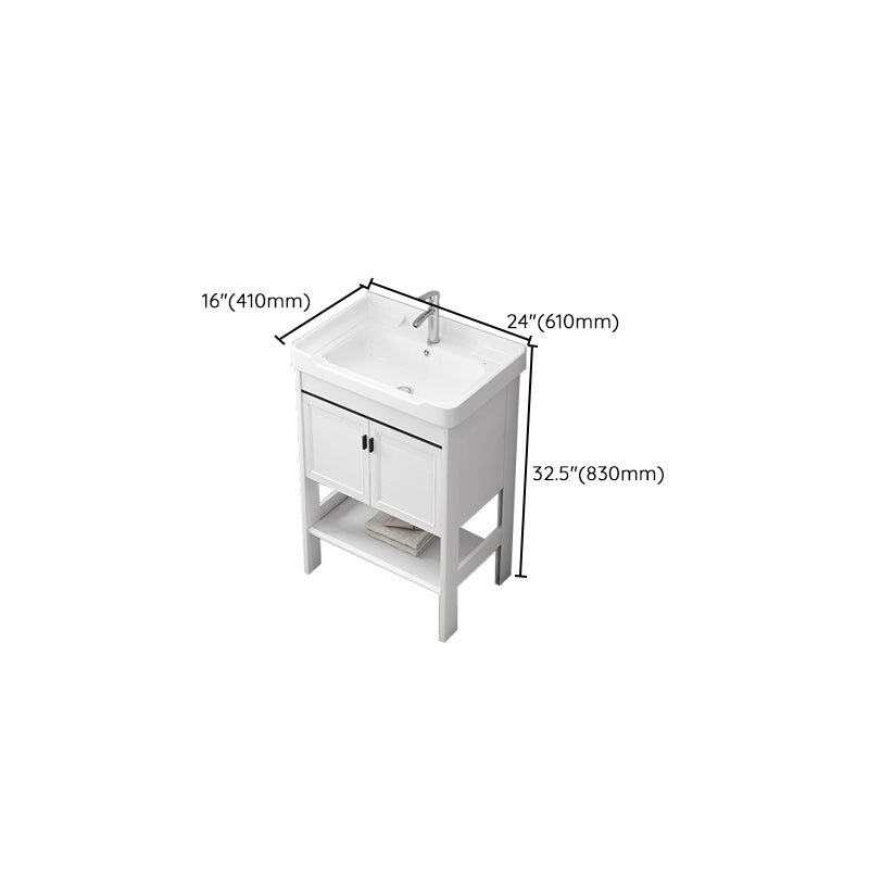 Freestanding Bathroom Sink Vanity Glam Single-Sink Bathroom Vanity Clearhalo 'Bathroom Remodel & Bathroom Fixtures' 'Bathroom Vanities' 'bathroom_vanities' 'Home Improvement' 'home_improvement' 'home_improvement_bathroom_vanities' 7365346
