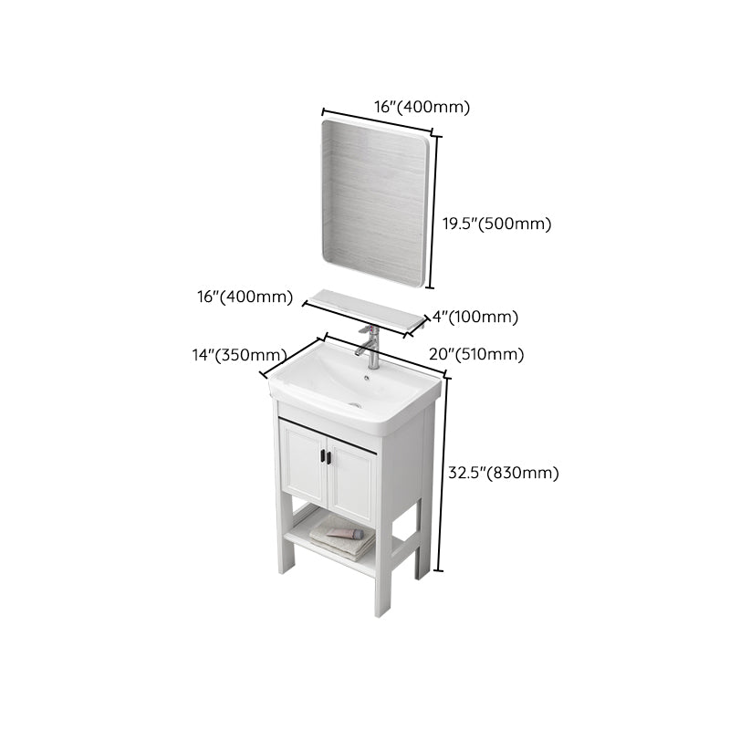 Freestanding Bathroom Sink Vanity Glam Single-Sink Bathroom Vanity Clearhalo 'Bathroom Remodel & Bathroom Fixtures' 'Bathroom Vanities' 'bathroom_vanities' 'Home Improvement' 'home_improvement' 'home_improvement_bathroom_vanities' 7365350