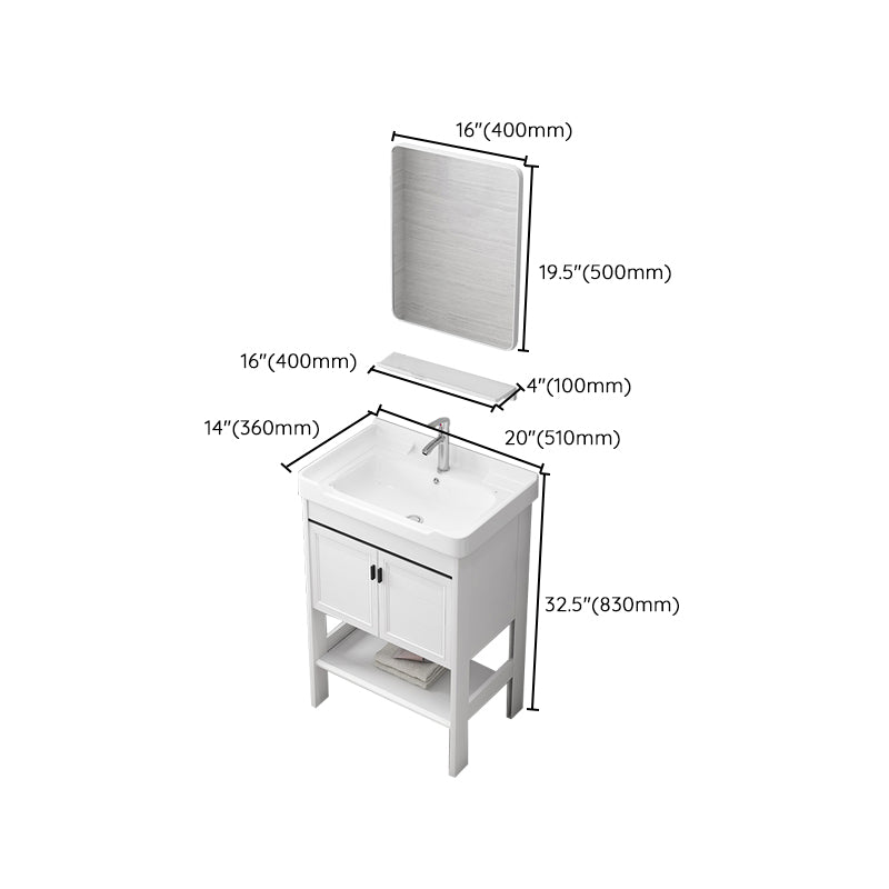 Freestanding Bathroom Sink Vanity Glam Single-Sink Bathroom Vanity Clearhalo 'Bathroom Remodel & Bathroom Fixtures' 'Bathroom Vanities' 'bathroom_vanities' 'Home Improvement' 'home_improvement' 'home_improvement_bathroom_vanities' 7365351