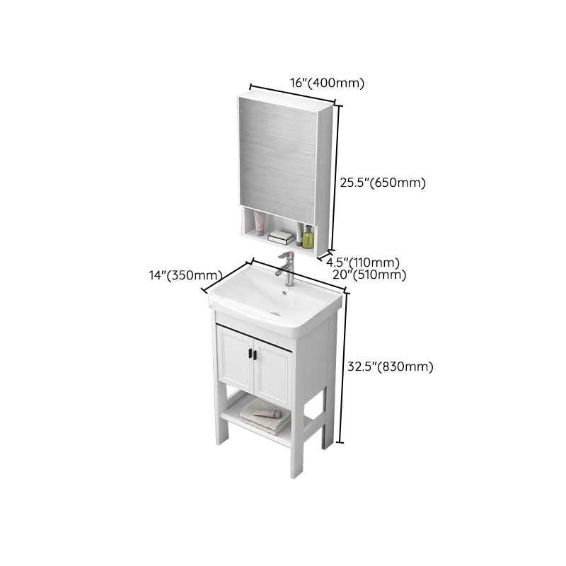 Freestanding Bathroom Sink Vanity Glam Single-Sink Bathroom Vanity Clearhalo 'Bathroom Remodel & Bathroom Fixtures' 'Bathroom Vanities' 'bathroom_vanities' 'Home Improvement' 'home_improvement' 'home_improvement_bathroom_vanities' 7365356