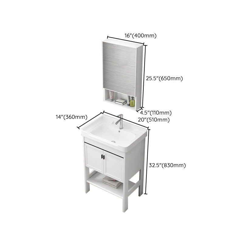 Freestanding Bathroom Sink Vanity Glam Single-Sink Bathroom Vanity Clearhalo 'Bathroom Remodel & Bathroom Fixtures' 'Bathroom Vanities' 'bathroom_vanities' 'Home Improvement' 'home_improvement' 'home_improvement_bathroom_vanities' 7365357