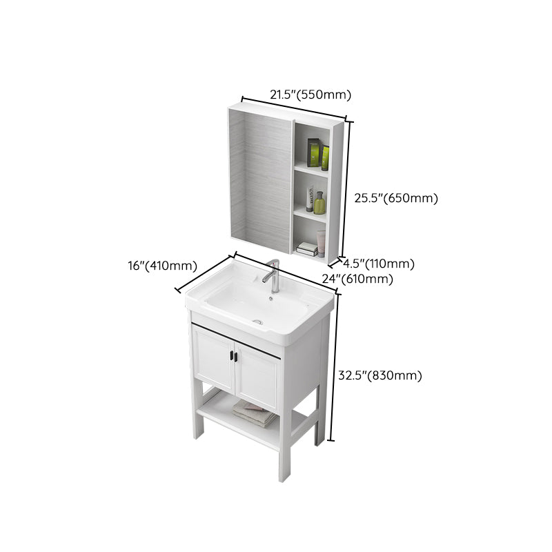 Freestanding Bathroom Sink Vanity Glam Single-Sink Bathroom Vanity Clearhalo 'Bathroom Remodel & Bathroom Fixtures' 'Bathroom Vanities' 'bathroom_vanities' 'Home Improvement' 'home_improvement' 'home_improvement_bathroom_vanities' 7365358