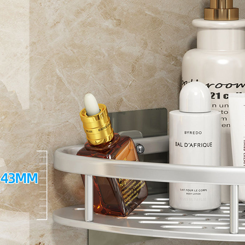 Silver/Black Bath Hardware Set Modern 1/2/3 - Piece Bath Shelf Clearhalo 'Bathroom Hardware Sets' 'Bathroom Hardware' 'Bathroom Remodel & Bathroom Fixtures' 'bathroom_hardware_sets' 'Home Improvement' 'home_improvement' 'home_improvement_bathroom_hardware_sets' 7365376