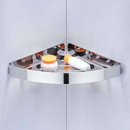 Silver/Black Bathroom Accessory Set Modern 1/2/3 - Piece Bath Shelf Silver 1 Piece Clearhalo 'Bathroom Hardware Sets' 'Bathroom Hardware' 'Bathroom Remodel & Bathroom Fixtures' 'bathroom_hardware_sets' 'Home Improvement' 'home_improvement' 'home_improvement_bathroom_hardware_sets' 7365408