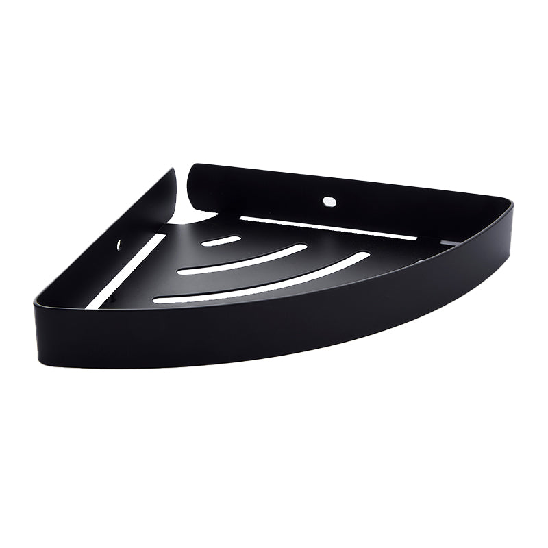 Silver/Black Bathroom Accessory Set Modern 1/2/3 - Piece Bath Shelf Clearhalo 'Bathroom Hardware Sets' 'Bathroom Hardware' 'Bathroom Remodel & Bathroom Fixtures' 'bathroom_hardware_sets' 'Home Improvement' 'home_improvement' 'home_improvement_bathroom_hardware_sets' 7365413