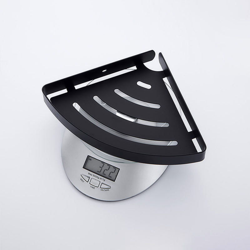 Silver/Black Bathroom Accessory Set Modern 1/2/3 - Piece Bath Shelf Clearhalo 'Bathroom Hardware Sets' 'Bathroom Hardware' 'Bathroom Remodel & Bathroom Fixtures' 'bathroom_hardware_sets' 'Home Improvement' 'home_improvement' 'home_improvement_bathroom_hardware_sets' 7365415