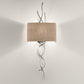 Gold/Silver Branch Wall Mount Light Modern 1 Head Metallic Sconce Lamp with Rectangle Fabric Shade Clearhalo 'Cast Iron' 'Glass' 'Industrial' 'Modern wall lights' 'Modern' 'Tiffany' 'Traditional wall lights' 'Wall Lamps & Sconces' 'Wall Lights' Lighting' 736572