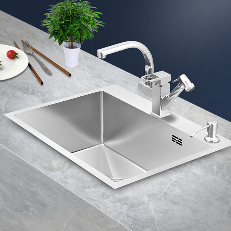 Modern Style Kitchen Sink Soundproof Design Kitchen Sink with Overflow Hole Clearhalo 'Home Improvement' 'home_improvement' 'home_improvement_kitchen_sinks' 'Kitchen Remodel & Kitchen Fixtures' 'Kitchen Sinks & Faucet Components' 'Kitchen Sinks' 'kitchen_sinks' 7366165
