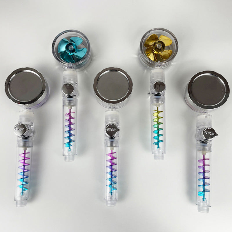 Modern Round Handheld Shower Head Rain Spray Head in Plastic Clearhalo 'Bathroom Remodel & Bathroom Fixtures' 'Home Improvement' 'home_improvement' 'home_improvement_shower_heads' 'Shower Heads' 'shower_heads' 'Showers & Bathtubs Plumbing' 'Showers & Bathtubs' 7366287