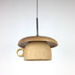 Wood Coffee-Cup Drop Pendant Light Modernist 1-Bulb LED Beige Ceiling Hang Fixture Clearhalo 'Ceiling Lights' 'Modern Pendants' 'Modern' 'Pendant Lights' 'Pendants' Lighting' 736644
