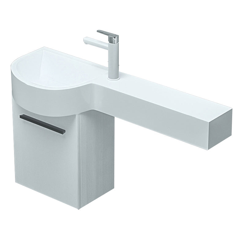 Contemporary Bathroom Sink with Pop-Up Drain Porcelain Wall Mount Bathroom Sink Only Clearhalo 'Bathroom Remodel & Bathroom Fixtures' 'Bathroom Sinks & Faucet Components' 'Bathroom Sinks' 'bathroom_sink' 'Home Improvement' 'home_improvement' 'home_improvement_bathroom_sink' 7366903