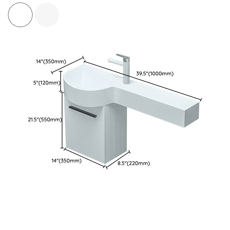 Contemporary Bathroom Sink with Pop-Up Drain Porcelain Wall Mount Bathroom Sink Only Clearhalo 'Bathroom Remodel & Bathroom Fixtures' 'Bathroom Sinks & Faucet Components' 'Bathroom Sinks' 'bathroom_sink' 'Home Improvement' 'home_improvement' 'home_improvement_bathroom_sink' 7366909