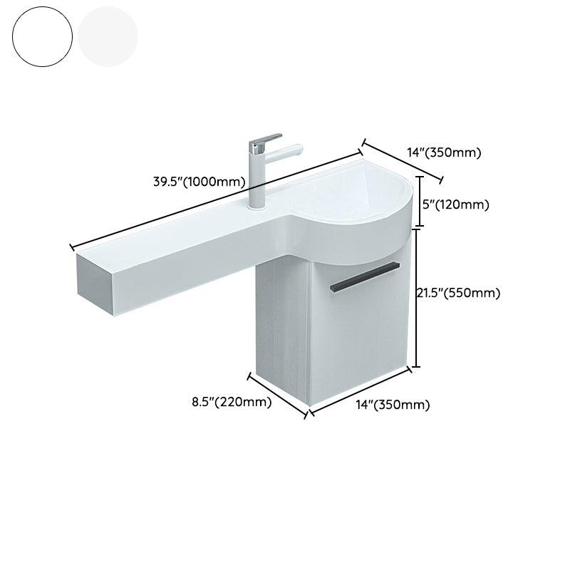 Contemporary Bathroom Sink with Pop-Up Drain Porcelain Wall Mount Bathroom Sink Only Clearhalo 'Bathroom Remodel & Bathroom Fixtures' 'Bathroom Sinks & Faucet Components' 'Bathroom Sinks' 'bathroom_sink' 'Home Improvement' 'home_improvement' 'home_improvement_bathroom_sink' 7366910