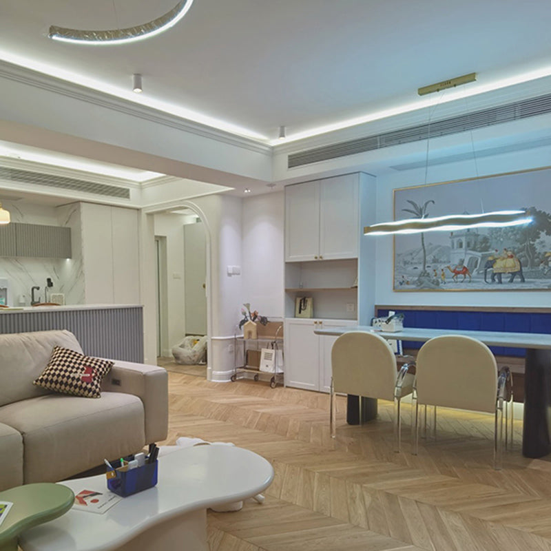 Traditional Plank Flooring Solid Wood Wire Brushed Click-Locking Trim Piece Khaki-Gray 215.3 sq ft. - 400 Pieces Clearhalo 'Flooring 'Hardwood Flooring' 'hardwood_flooring' 'Home Improvement' 'home_improvement' 'home_improvement_hardwood_flooring' Walls and Ceiling' 7366977