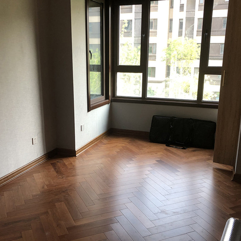 Traditional Plank Flooring Solid Wood Wire Brushed Click-Locking Trim Piece Walnut 215.3 sq ft. - 480 Pieces Clearhalo 'Flooring 'Hardwood Flooring' 'hardwood_flooring' 'Home Improvement' 'home_improvement' 'home_improvement_hardwood_flooring' Walls and Ceiling' 7366981