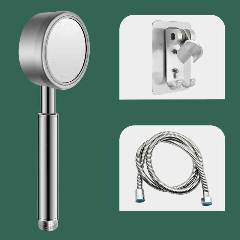 Modern Shower Head Combo Stainless Steel Handheld Shower Head for Bathroom Silver Shower & Hose & Hole-free Wall Seat Clearhalo 'Bathroom Remodel & Bathroom Fixtures' 'Home Improvement' 'home_improvement' 'home_improvement_shower_heads' 'Shower Heads' 'shower_heads' 'Showers & Bathtubs Plumbing' 'Showers & Bathtubs' 7367035