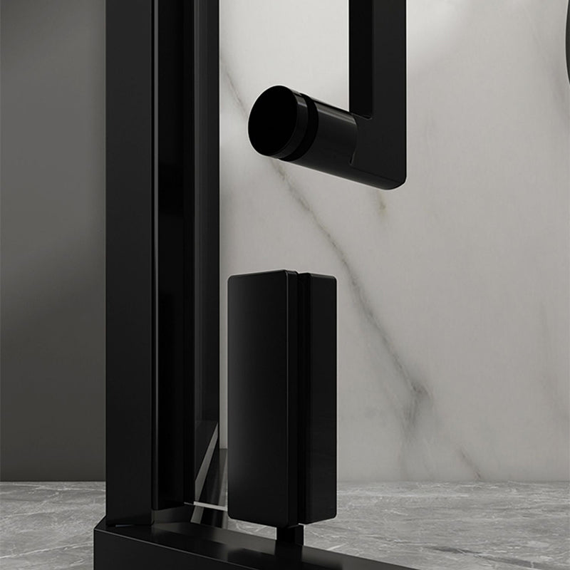 Tempered Shower Bath Door Transparent Metal Framed Shower Door Clearhalo 'Bathroom Remodel & Bathroom Fixtures' 'Home Improvement' 'home_improvement' 'home_improvement_shower_tub_doors' 'Shower and Tub Doors' 'shower_tub_doors' 'Showers & Bathtubs' 7367232