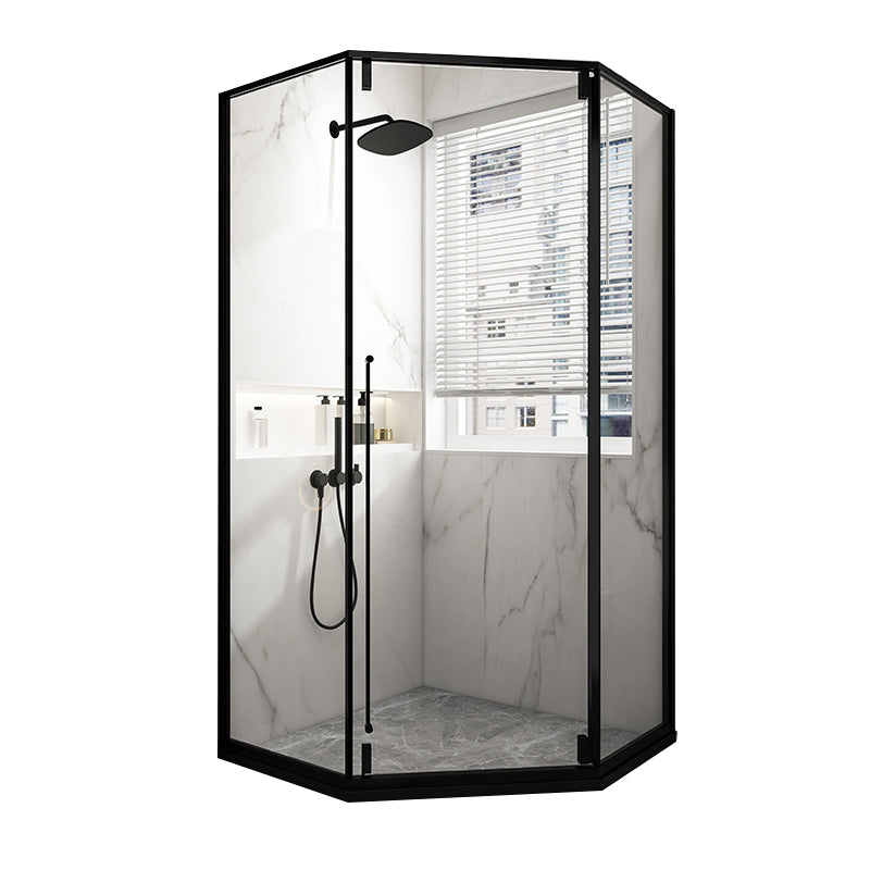 Tempered Shower Bath Door Transparent Metal Framed Shower Door Clearhalo 'Bathroom Remodel & Bathroom Fixtures' 'Home Improvement' 'home_improvement' 'home_improvement_shower_tub_doors' 'Shower and Tub Doors' 'shower_tub_doors' 'Showers & Bathtubs' 7367234