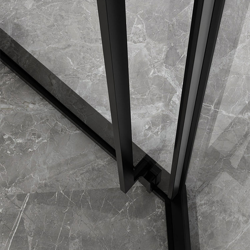 Tempered Shower Bath Door Transparent Metal Framed Shower Door Clearhalo 'Bathroom Remodel & Bathroom Fixtures' 'Home Improvement' 'home_improvement' 'home_improvement_shower_tub_doors' 'Shower and Tub Doors' 'shower_tub_doors' 'Showers & Bathtubs' 7367237