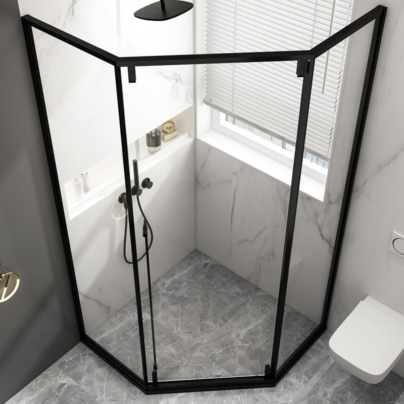 Tempered Shower Bath Door Transparent Metal Framed Shower Door Clearhalo 'Bathroom Remodel & Bathroom Fixtures' 'Home Improvement' 'home_improvement' 'home_improvement_shower_tub_doors' 'Shower and Tub Doors' 'shower_tub_doors' 'Showers & Bathtubs' 7367239