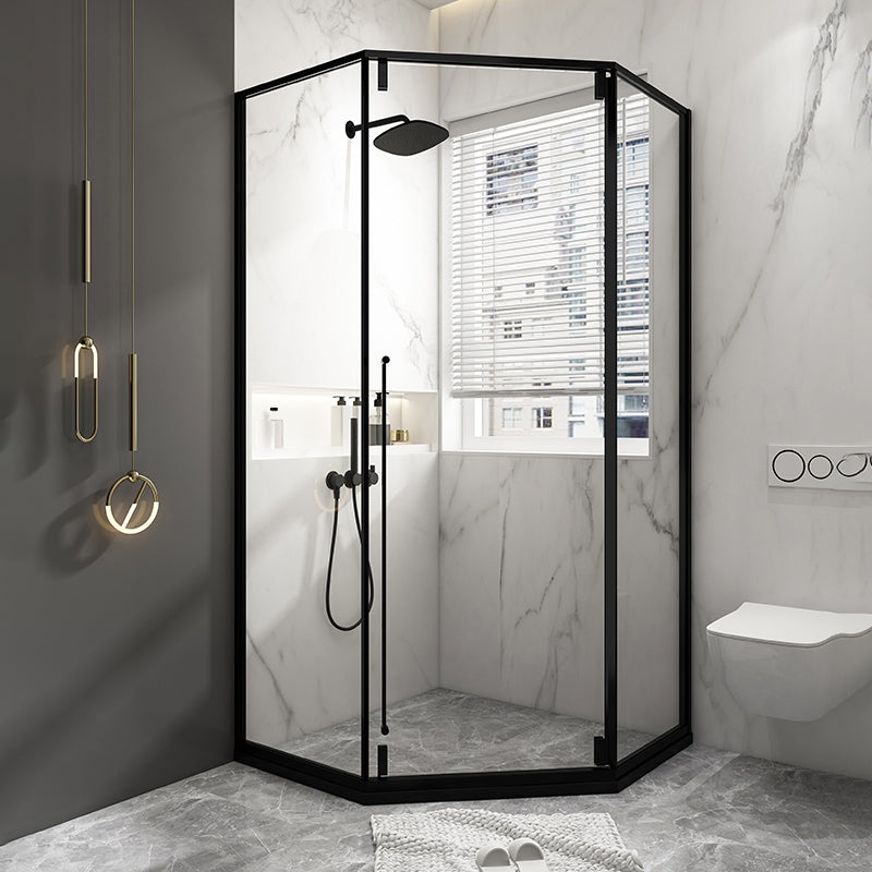 Tempered Shower Bath Door Transparent Metal Framed Shower Door Right Clearhalo 'Bathroom Remodel & Bathroom Fixtures' 'Home Improvement' 'home_improvement' 'home_improvement_shower_tub_doors' 'Shower and Tub Doors' 'shower_tub_doors' 'Showers & Bathtubs' 7367240
