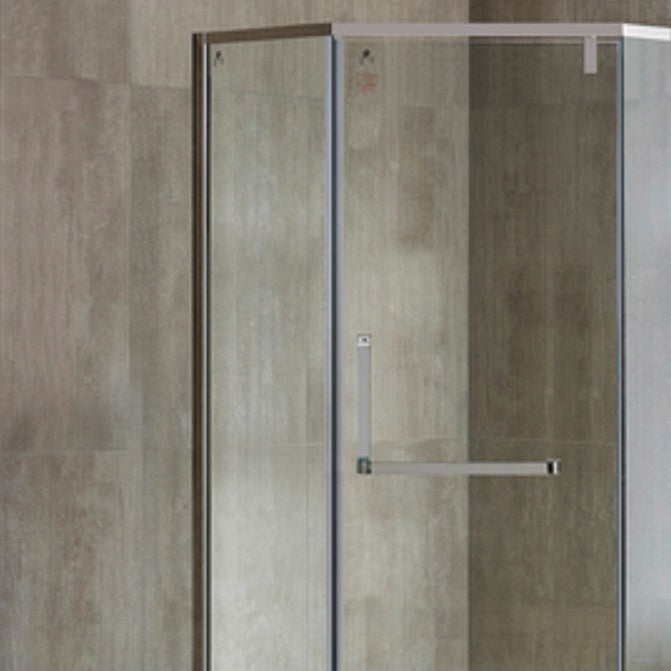 Pivot Stainless Steel Shower Enclosure Neo-Angle Clear Shower Stall Clearhalo 'Bathroom Remodel & Bathroom Fixtures' 'Home Improvement' 'home_improvement' 'home_improvement_shower_stalls_enclosures' 'Shower Stalls & Enclosures' 'shower_stalls_enclosures' 'Showers & Bathtubs' 7367293