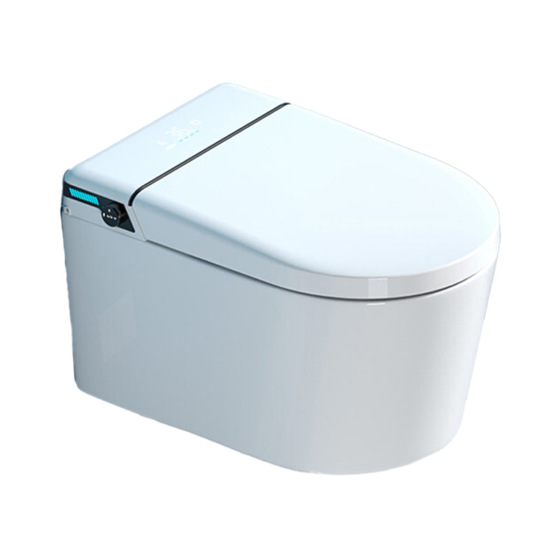 Elongated Smart Wall Mounted Bidet 14.17" H Cotton White Bidet with Unlimited Warm Water Clearhalo 'Bathroom Remodel & Bathroom Fixtures' 'Bidets' 'Home Improvement' 'home_improvement' 'home_improvement_bidets' 'Toilets & Bidets' 7367368