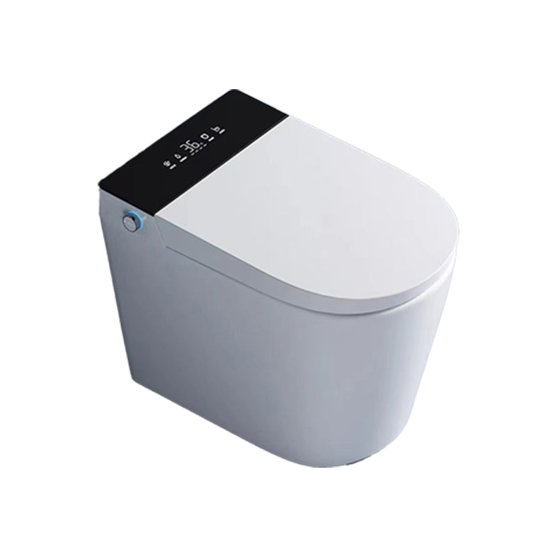 Antimicrobial Elongated Bidet Seat Heated Floor Mount Bidet Seat in White of 17.5" H Clearhalo 'Bathroom Remodel & Bathroom Fixtures' 'Bidets' 'Home Improvement' 'home_improvement' 'home_improvement_bidets' 'Toilets & Bidets' 7367381