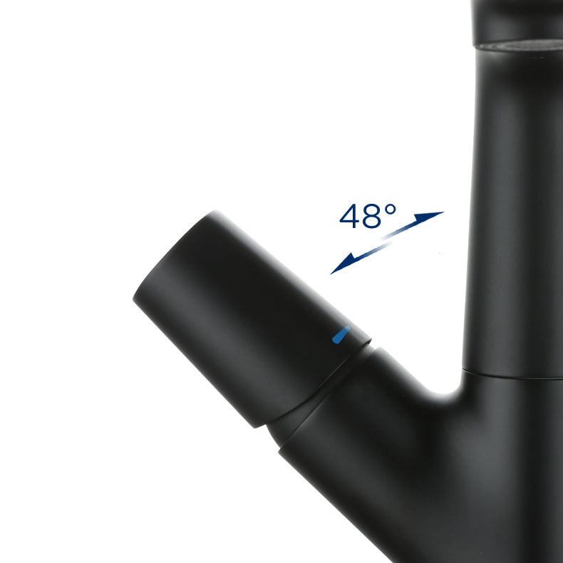 Modern Style Kitchen Faucet Copper Knob Handle 1-Hole Kitchen Faucet Clearhalo 'Home Improvement' 'home_improvement' 'home_improvement_kitchen_faucets' 'Kitchen Faucets' 'Kitchen Remodel & Kitchen Fixtures' 'Kitchen Sinks & Faucet Components' 'kitchen_faucets' 7368227