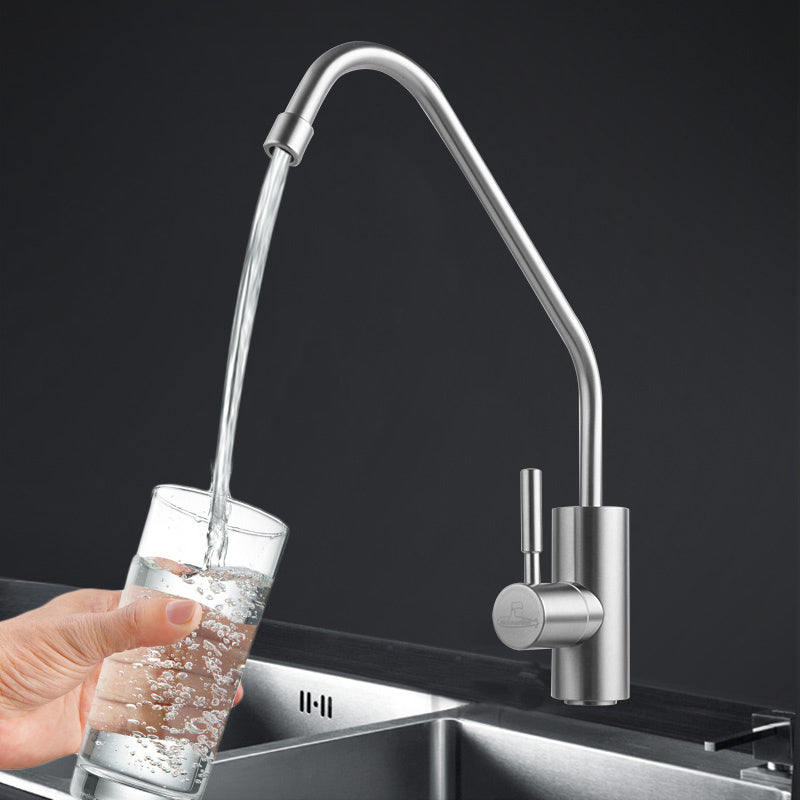 Contemporary Kitchen Bar Faucet Swivel Spout Lead Free Kitchen Faucet Elbow Outlet 1 Handle Faucets Clearhalo 'Home Improvement' 'home_improvement' 'home_improvement_kitchen_faucets' 'Kitchen Faucets' 'Kitchen Remodel & Kitchen Fixtures' 'Kitchen Sinks & Faucet Components' 'kitchen_faucets' 7368238