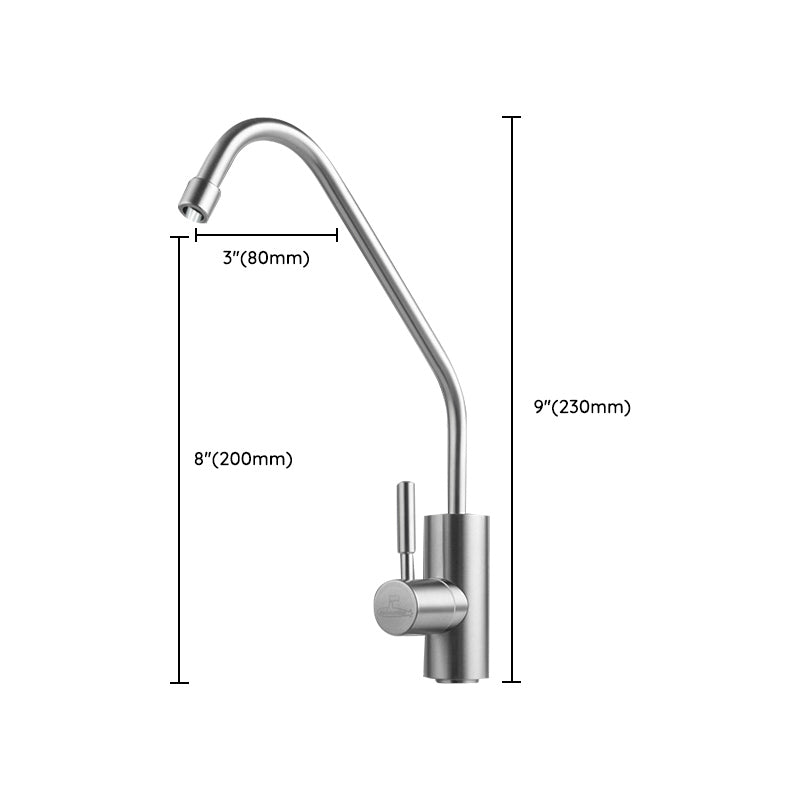 Contemporary Kitchen Bar Faucet Swivel Spout Lead Free Kitchen Faucet Clearhalo 'Home Improvement' 'home_improvement' 'home_improvement_kitchen_faucets' 'Kitchen Faucets' 'Kitchen Remodel & Kitchen Fixtures' 'Kitchen Sinks & Faucet Components' 'kitchen_faucets' 7368248