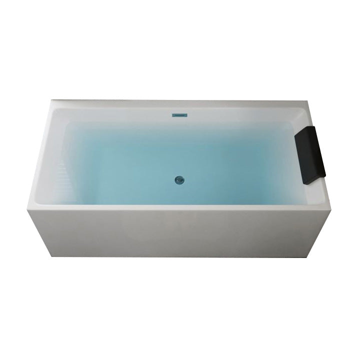 Modern Freestanding Rectangular Bath Acrylic White Soaking Bathtub Clearhalo 'Bathroom Remodel & Bathroom Fixtures' 'Bathtubs' 'Home Improvement' 'home_improvement' 'home_improvement_bathtubs' 'Showers & Bathtubs' 7368568
