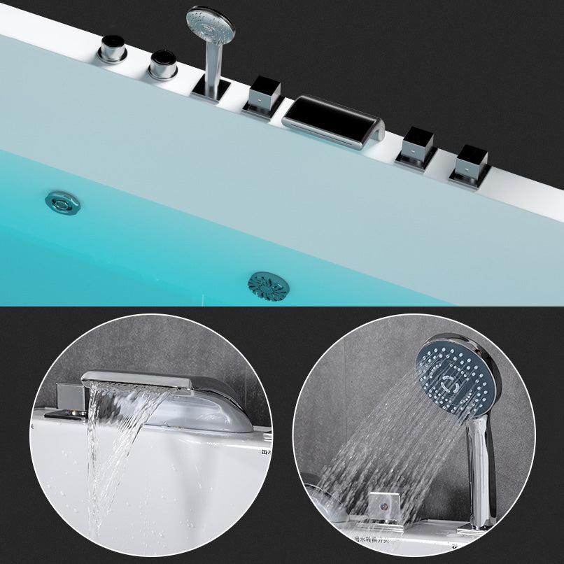 Rectangular White Bath Acrylic Modern Soaking Drop-in Bathtub Clearhalo 'Bathroom Remodel & Bathroom Fixtures' 'Bathtubs' 'Home Improvement' 'home_improvement' 'home_improvement_bathtubs' 'Showers & Bathtubs' 7368601