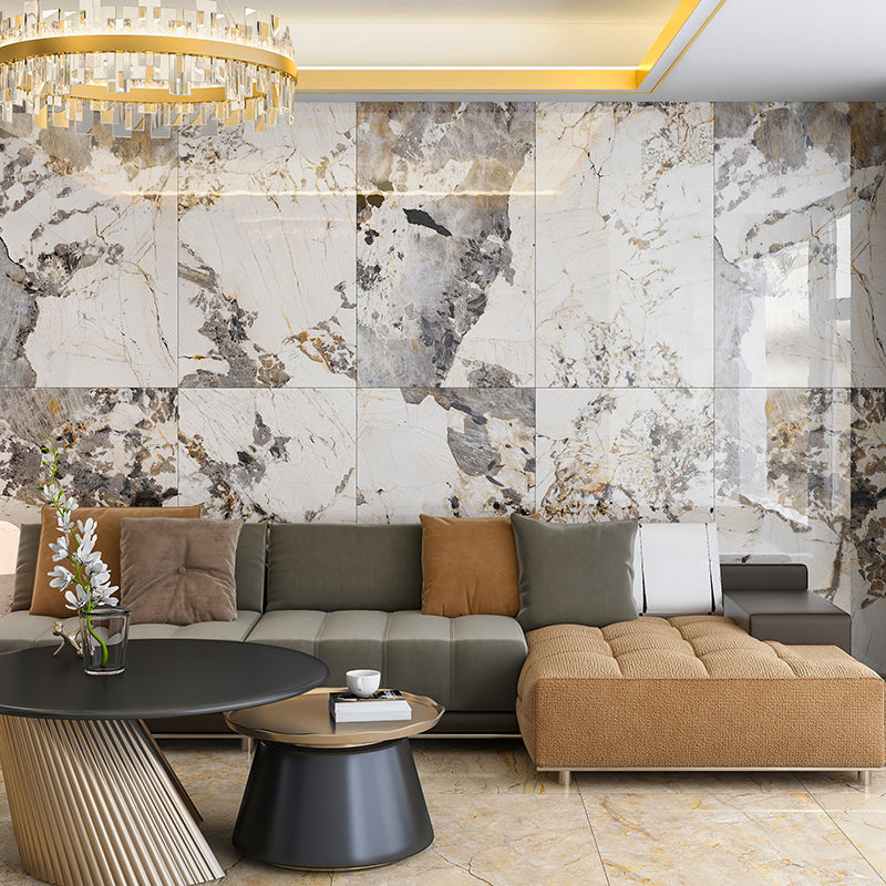 Polished Floor and Wall Tile Modern Patterned Floor and Wall Tile 14 Pieces Clearhalo 'Floor Tiles & Wall Tiles' 'floor_tiles_wall_tiles' 'Flooring 'Home Improvement' 'home_improvement' 'home_improvement_floor_tiles_wall_tiles' Walls and Ceiling' 7368923