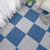 Rectangle Plastic Floor Water Resistant Fabric Look Floor Tiles Blue Clearhalo 'Flooring 'Home Improvement' 'home_improvement' 'home_improvement_vinyl_flooring' 'Vinyl Flooring' 'vinyl_flooring' Walls and Ceiling' 7368935
