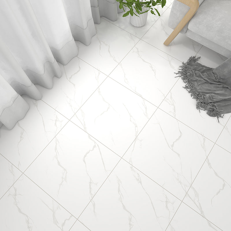 Rectangle Plastic Floor Water Resistant Fabric Look Floor Tiles White Clearhalo 'Flooring 'Home Improvement' 'home_improvement' 'home_improvement_vinyl_flooring' 'Vinyl Flooring' 'vinyl_flooring' Walls and Ceiling' 7368938