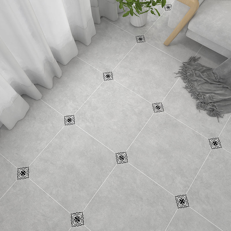 Rectangle Plastic Floor Water Resistant Fabric Look Floor Tiles Gray-White Clearhalo 'Flooring 'Home Improvement' 'home_improvement' 'home_improvement_vinyl_flooring' 'Vinyl Flooring' 'vinyl_flooring' Walls and Ceiling' 7368940