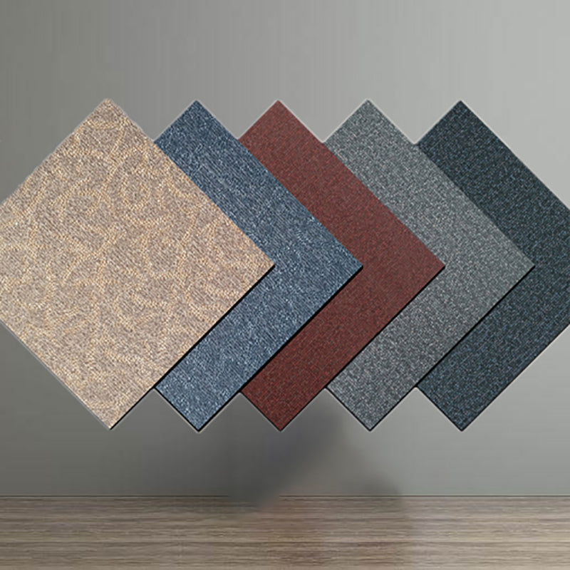 Square Plastic Floor Water Resistant Fabric Look Peel & Stick Floor Tiles Clearhalo 'Flooring 'Home Improvement' 'home_improvement' 'home_improvement_vinyl_flooring' 'Vinyl Flooring' 'vinyl_flooring' Walls and Ceiling' 7368956