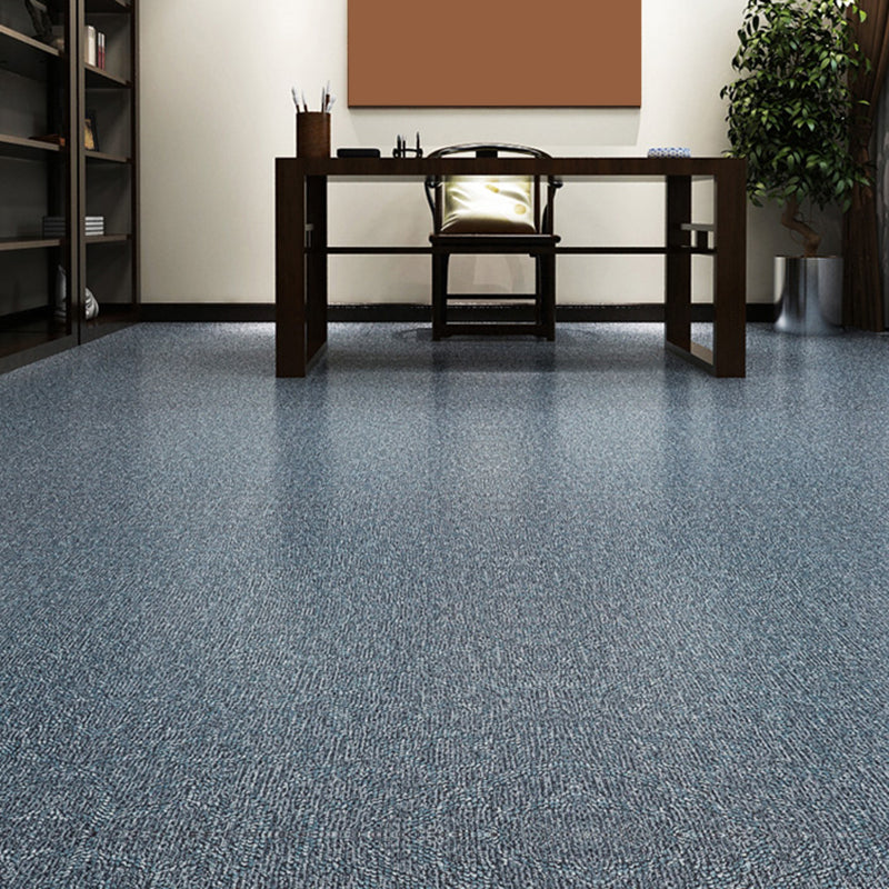 Square Plastic Floor Water Resistant Fabric Look Peel & Stick Floor Tiles Gray-Blue 118.4 sq ft. - 55 Pieces Clearhalo 'Flooring 'Home Improvement' 'home_improvement' 'home_improvement_vinyl_flooring' 'Vinyl Flooring' 'vinyl_flooring' Walls and Ceiling' 7368965