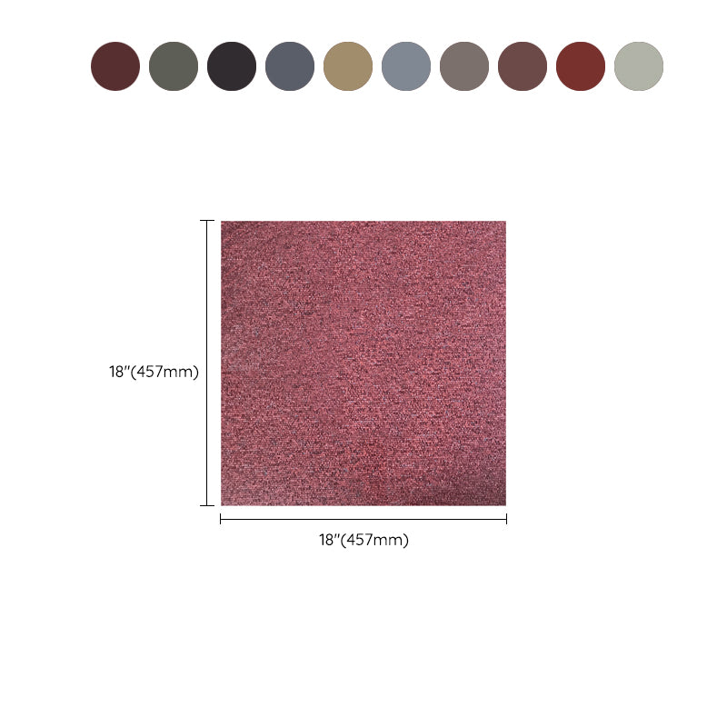 Square Plastic Floor Water Resistant Fabric Look Peel & Stick Floor Tiles Clearhalo 'Flooring 'Home Improvement' 'home_improvement' 'home_improvement_vinyl_flooring' 'Vinyl Flooring' 'vinyl_flooring' Walls and Ceiling' 7368976