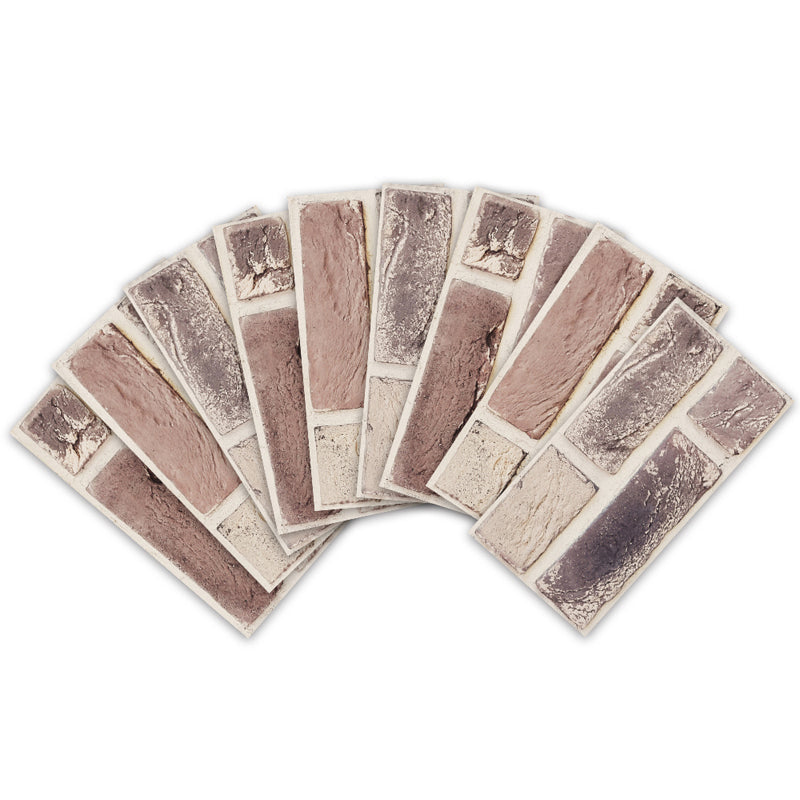 3D Brick Peel and Stick Backsplash Tile PVC Peel and Stick Tile for Kitchen Brown 9-Piece Set Clearhalo 'Flooring 'Home Improvement' 'home_improvement' 'home_improvement_peel_stick_blacksplash' 'Peel & Stick Backsplash Tile' 'peel_stick_blacksplash' 'Walls & Ceilings' Walls and Ceiling' 7368979