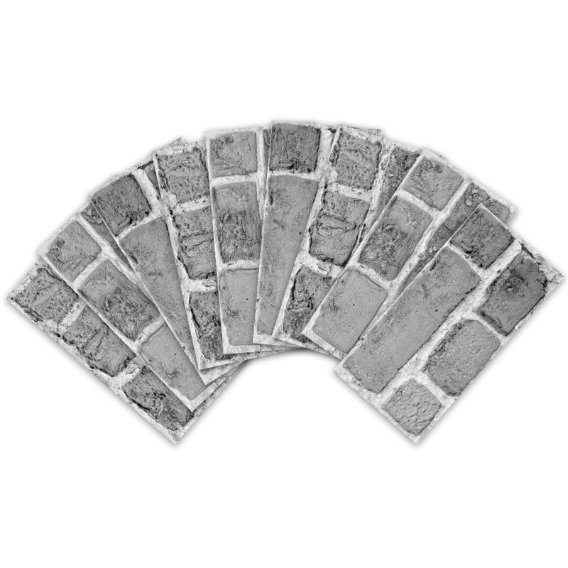3D Brick Peel and Stick Backsplash Tile PVC Peel and Stick Tile for Kitchen Black-Gray 9-Piece Set Clearhalo 'Flooring 'Home Improvement' 'home_improvement' 'home_improvement_peel_stick_blacksplash' 'Peel & Stick Backsplash Tile' 'peel_stick_blacksplash' 'Walls & Ceilings' Walls and Ceiling' 7368985