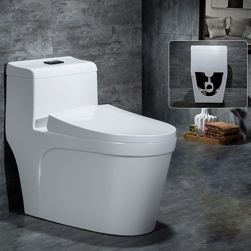 Modern 1 Piece Flush Toilet Seat Included Urine Toilet for Bathroom 15.4"L x 28.3"W x 25.8"H Toilet with Sprayer Clearhalo 'Bathroom Remodel & Bathroom Fixtures' 'Home Improvement' 'home_improvement' 'home_improvement_toilets' 'Toilets & Bidets' 'Toilets' 7369607