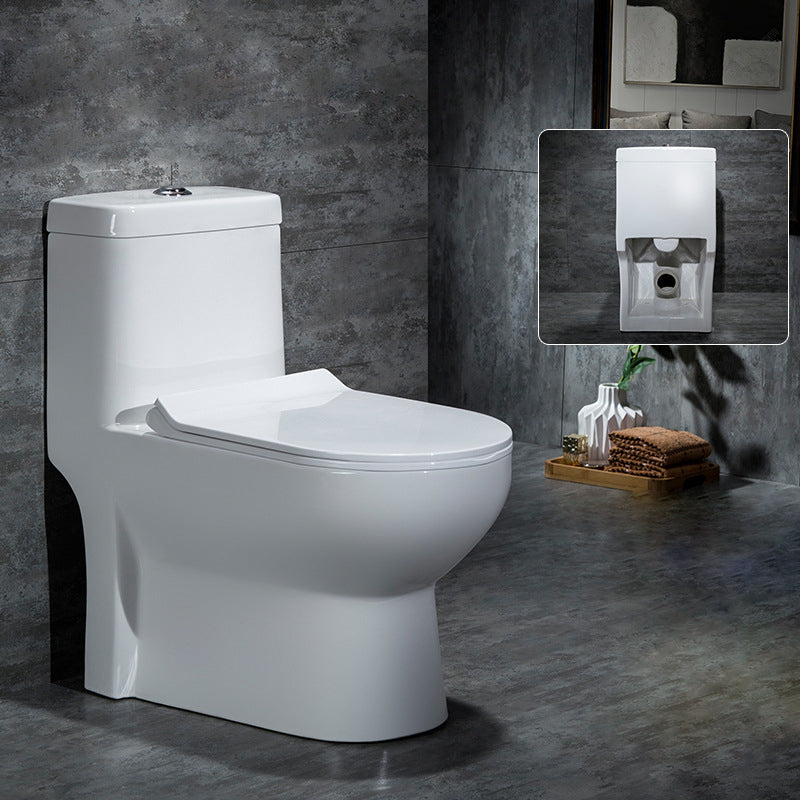Modern 1 Piece Flush Toilet Seat Included Urine Toilet for Bathroom 14.2"L x 27"W x 28.7"H Toilet with Sprayer Clearhalo 'Bathroom Remodel & Bathroom Fixtures' 'Home Improvement' 'home_improvement' 'home_improvement_toilets' 'Toilets & Bidets' 'Toilets' 7369608