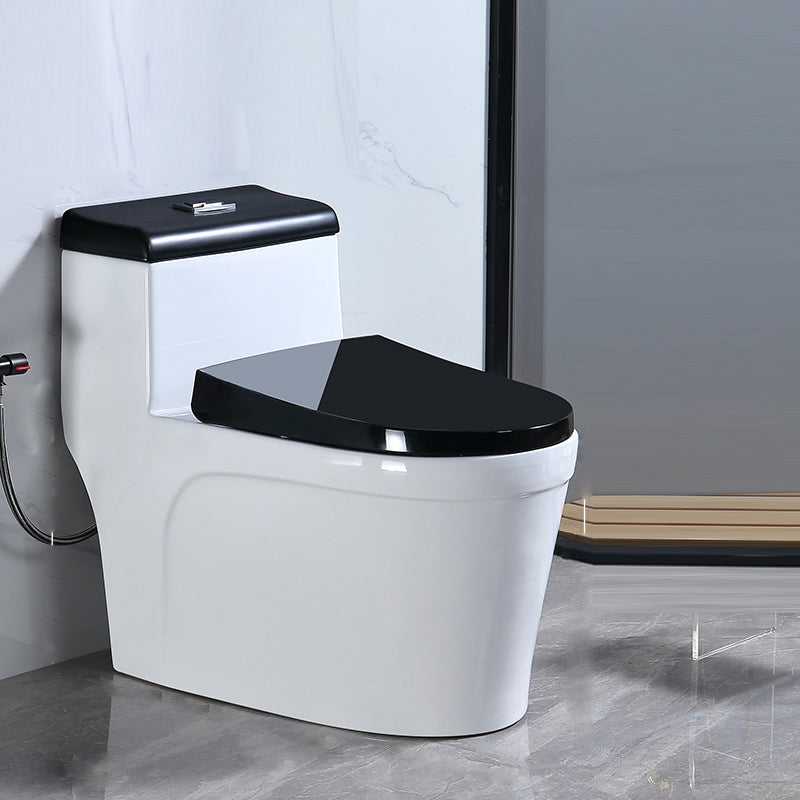 Floor Mounted Urine Toilet One Piece Toilet Modern Single Flush Toilet Bowl 15"L x 28"W x 26"H Black White Wall Clearhalo 'Bathroom Remodel & Bathroom Fixtures' 'Home Improvement' 'home_improvement' 'home_improvement_toilets' 'Toilets & Bidets' 'Toilets' 7369625